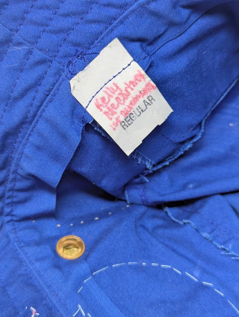 Girl Guides Bucket Hat Blue with Patches Vintage 1980s Queensville Ontario - Picture 9 of 10
